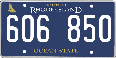 RI license plate 606850
