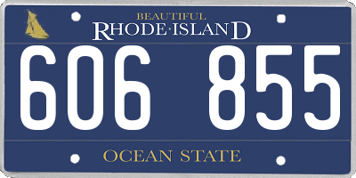 RI license plate 606855