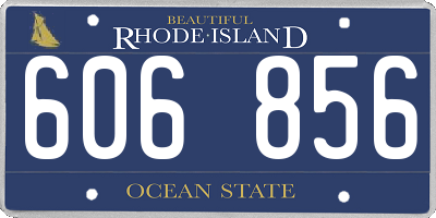 RI license plate 606856