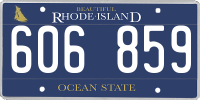 RI license plate 606859