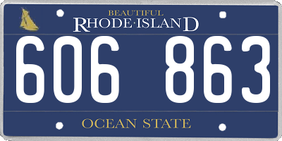 RI license plate 606863