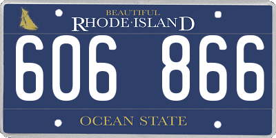 RI license plate 606866