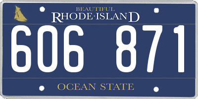 RI license plate 606871