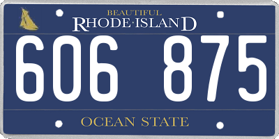 RI license plate 606875