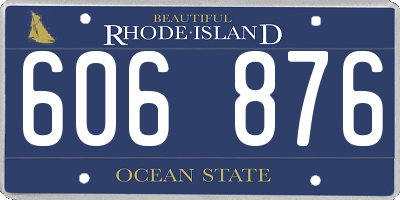 RI license plate 606876