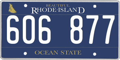 RI license plate 606877
