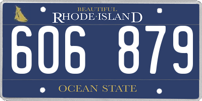 RI license plate 606879