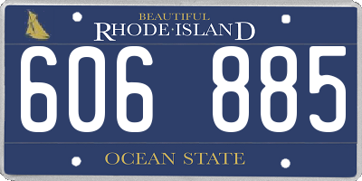 RI license plate 606885