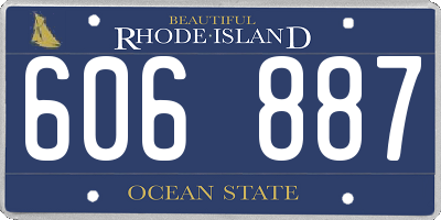 RI license plate 606887