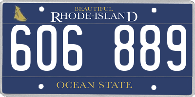 RI license plate 606889
