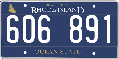 RI license plate 606891