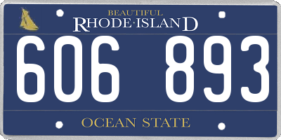 RI license plate 606893