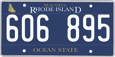 RI license plate 606895