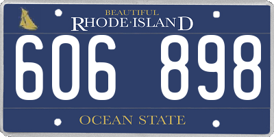 RI license plate 606898