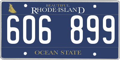 RI license plate 606899