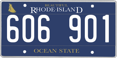 RI license plate 606901