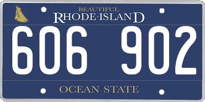 RI license plate 606902