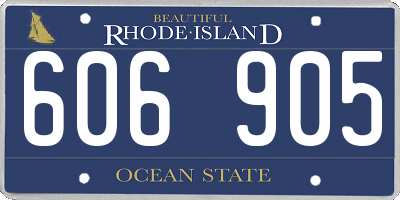 RI license plate 606905