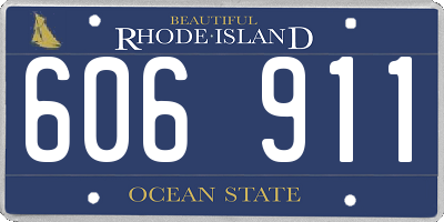 RI license plate 606911