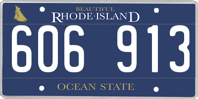 RI license plate 606913