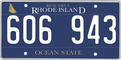 RI license plate 606943