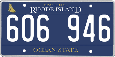 RI license plate 606946