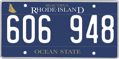 RI license plate 606948
