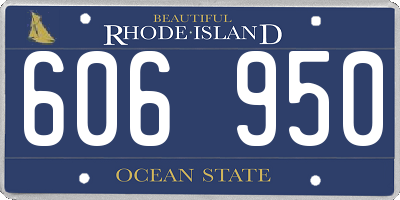 RI license plate 606950