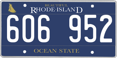 RI license plate 606952