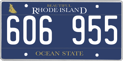 RI license plate 606955
