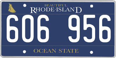 RI license plate 606956