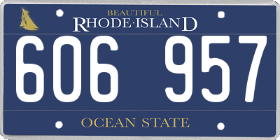 RI license plate 606957