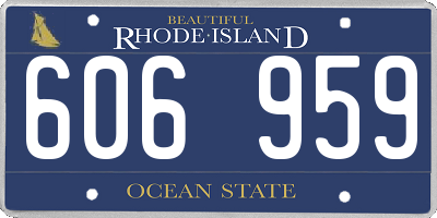 RI license plate 606959