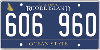 RI license plate 606960