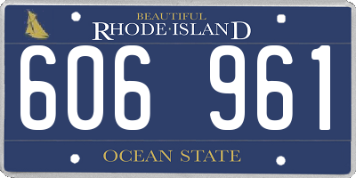 RI license plate 606961