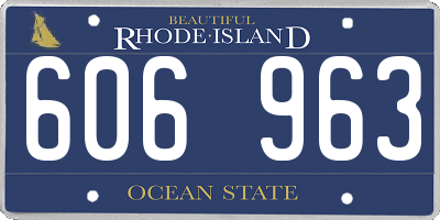RI license plate 606963