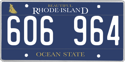 RI license plate 606964