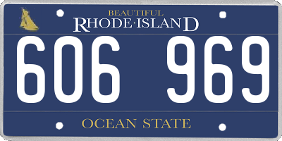 RI license plate 606969