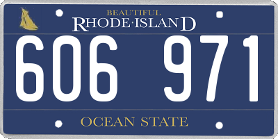 RI license plate 606971