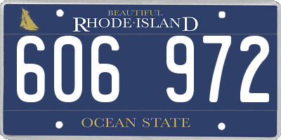 RI license plate 606972