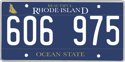 RI license plate 606975