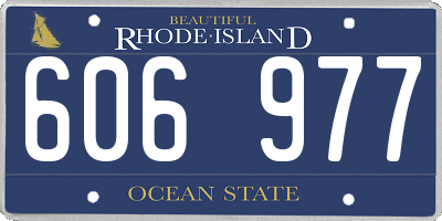 RI license plate 606977