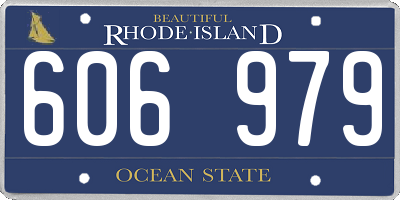 RI license plate 606979