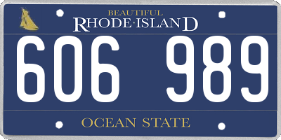 RI license plate 606989