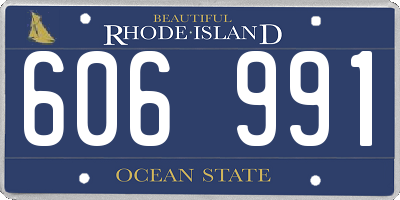 RI license plate 606991
