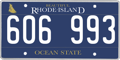 RI license plate 606993