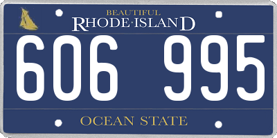RI license plate 606995