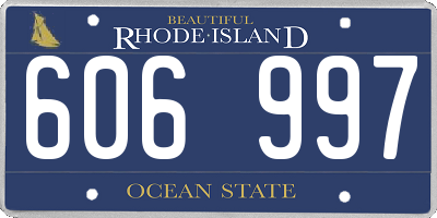 RI license plate 606997