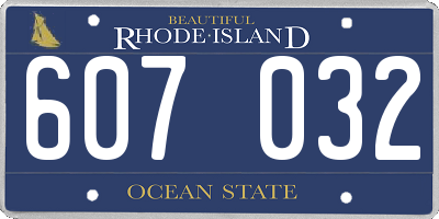 RI license plate 607032
