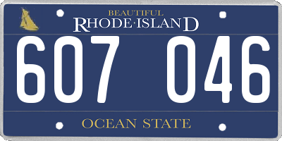 RI license plate 607046